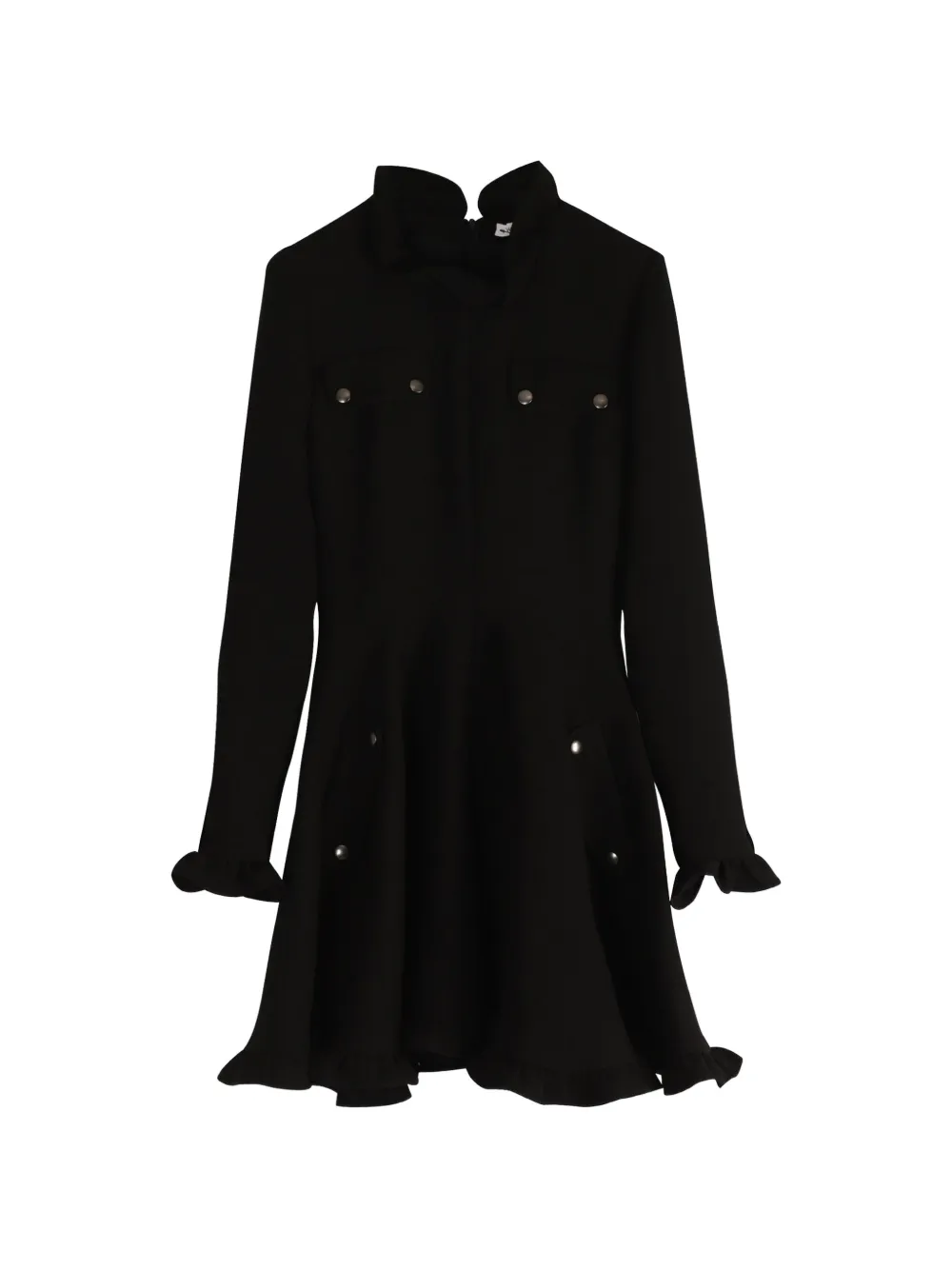 JW Anderson long-sleeve ruffled dress - Nero