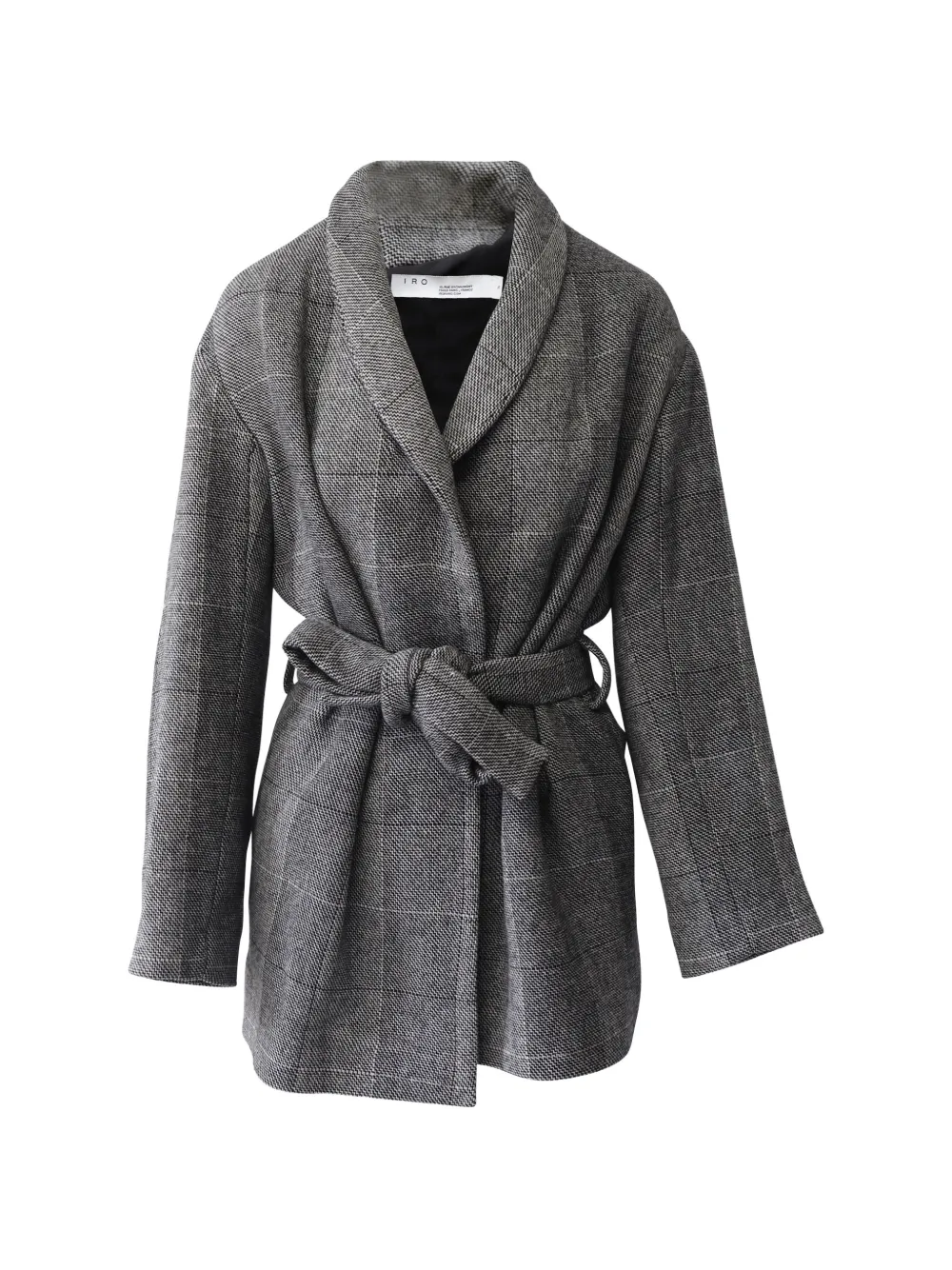 IRO shawl-collar belted coat - Grey