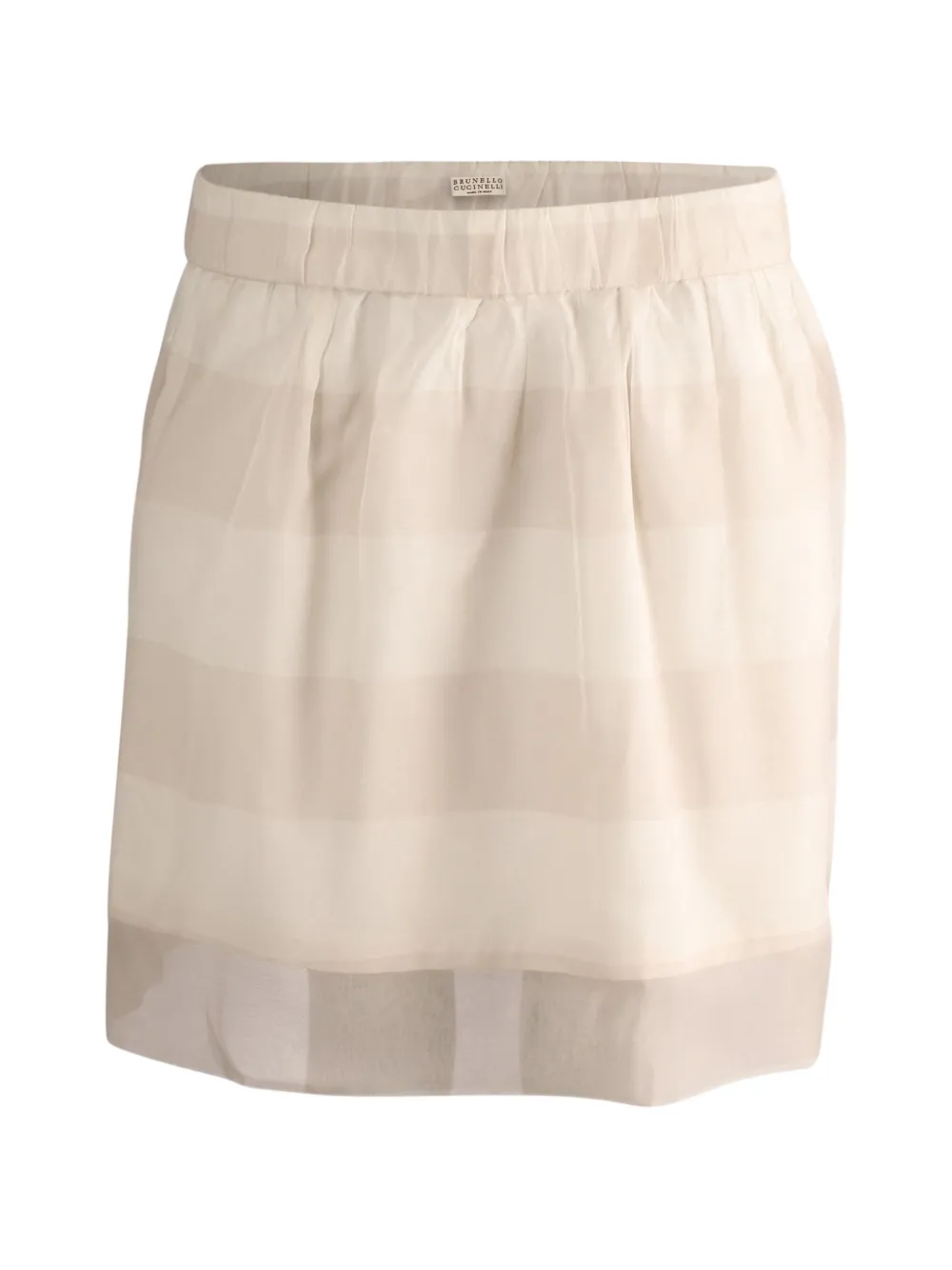 Brunello Cucinelli Vintage striped-pattern mini skirt - Toni neutri