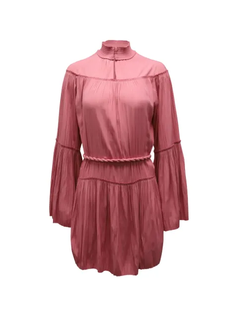 A.L.C. vestido corto con pliegues y manga larga