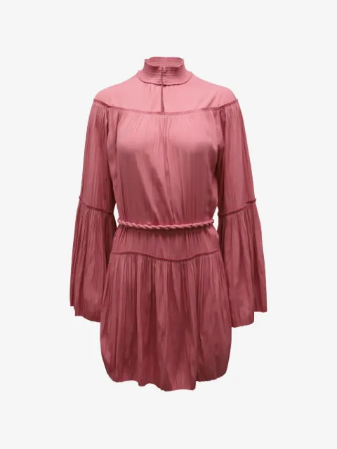A.L.C. pleated long-sleeve mini dress