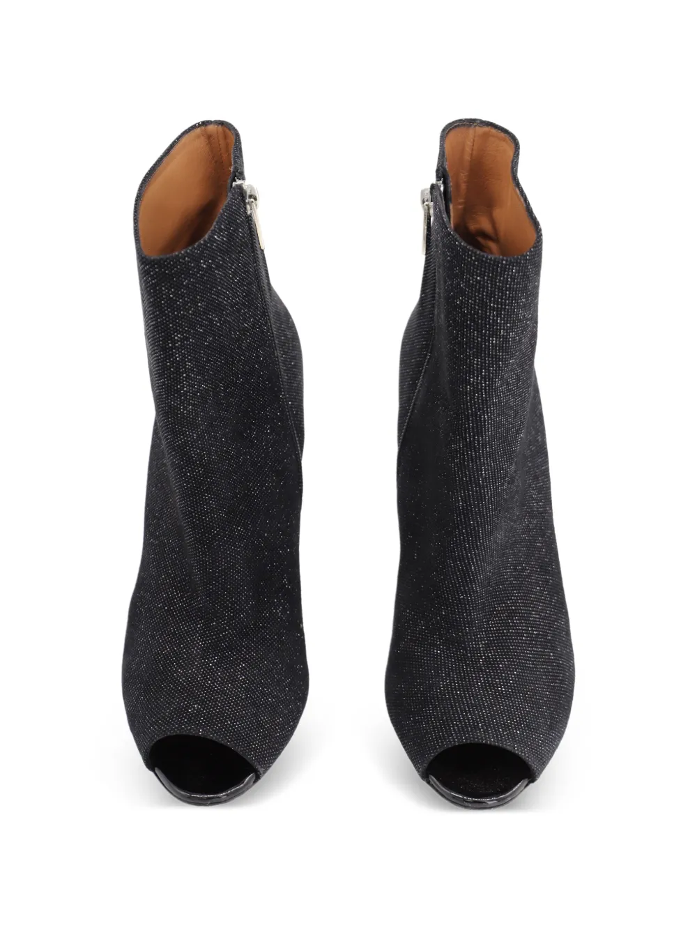 Metallic Open Toe Boots