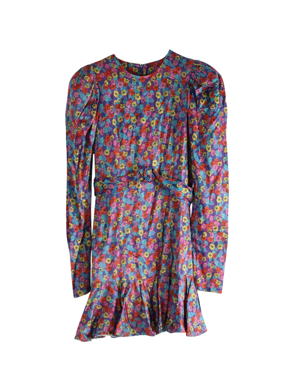 ROTATE BIRGER CHRISTENSEN Alison floral-print bishop-sleeves mini dress - Viola