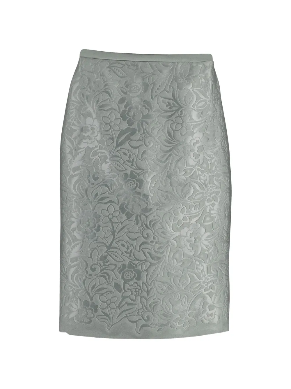 Burberry Pre-Owned floral-motif pencil skirt - Verde