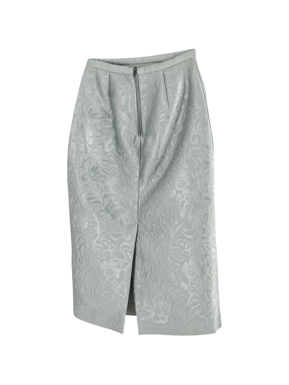 Floral-Motif Pencil Skirt