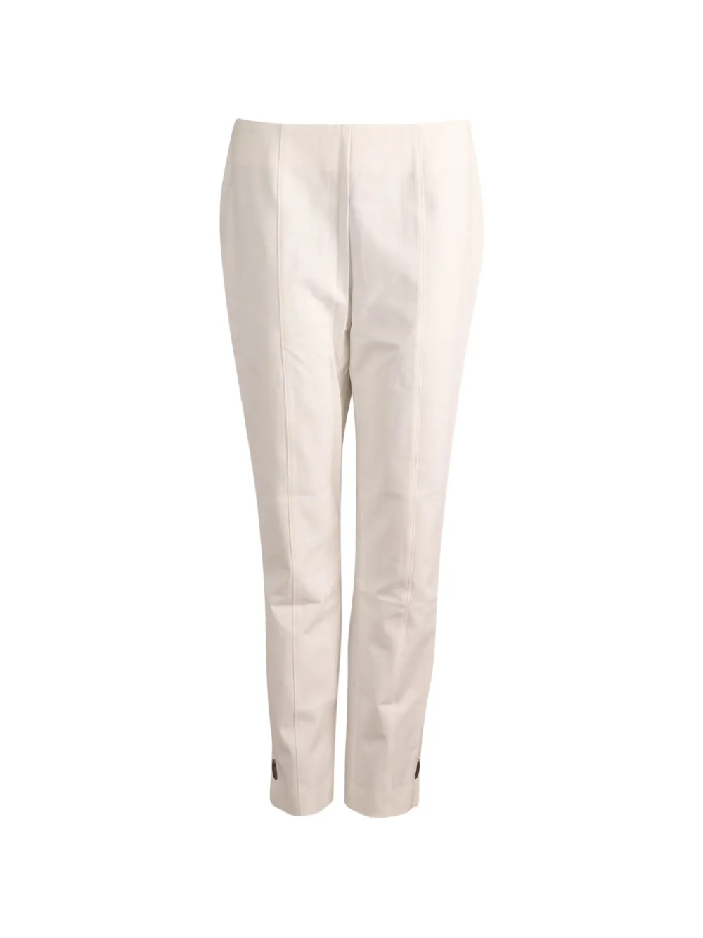 Pre-owned Escada Slim-fit Tailored Trousers In Neutral