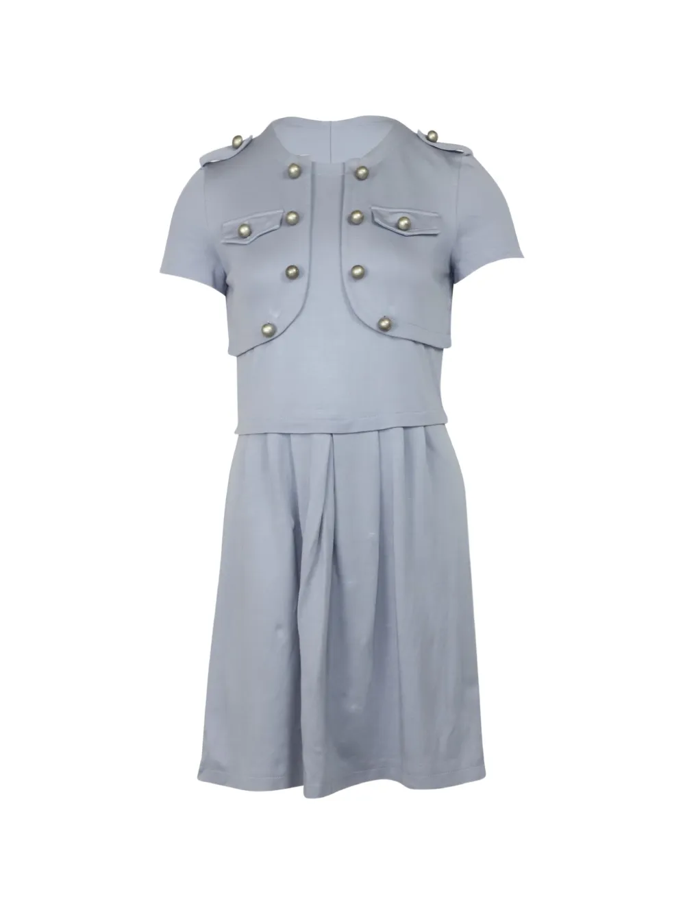 Moschino Cheap & Chic button-detail midi dress - Blu