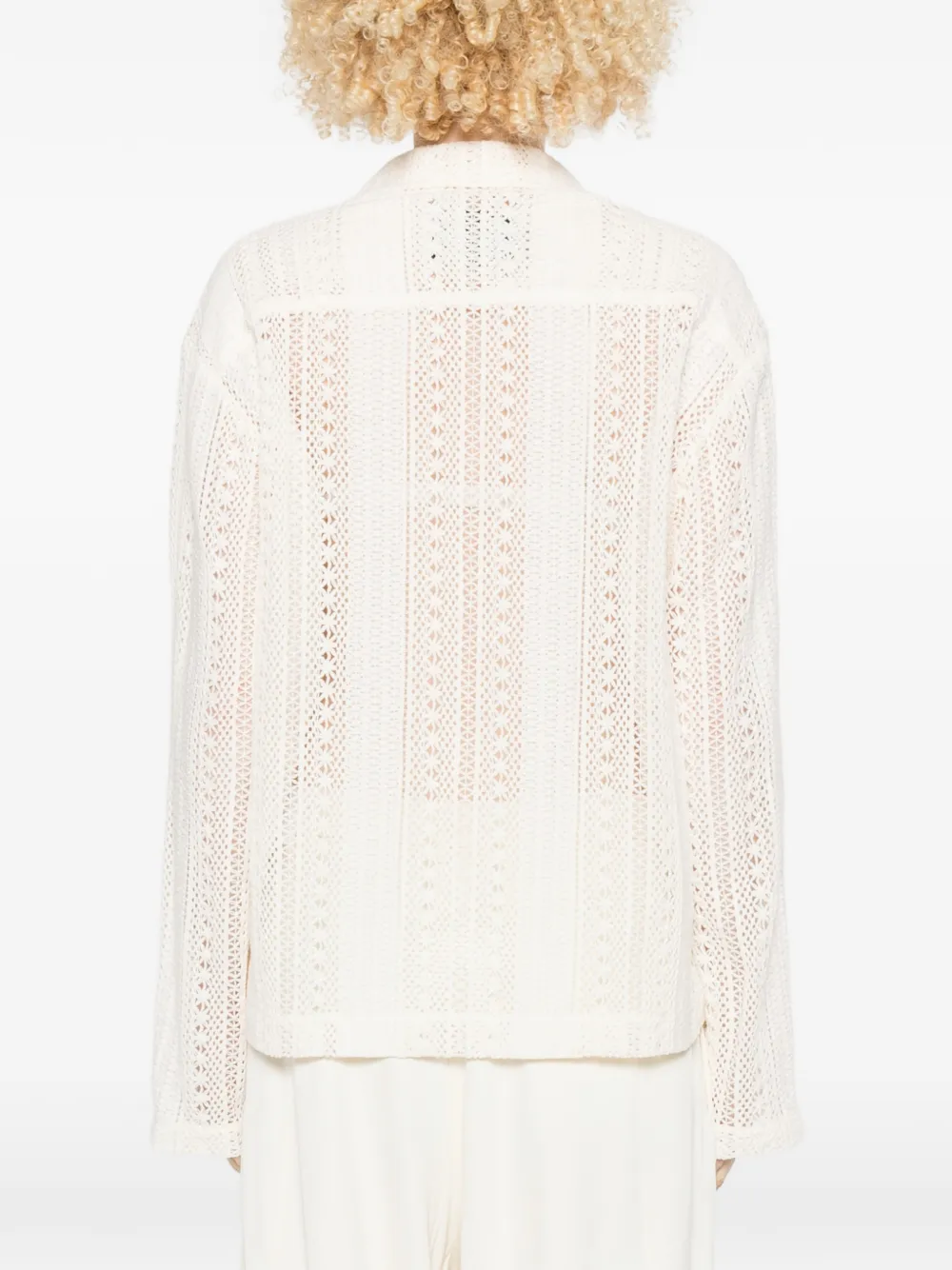 Low Classic Jas met knopen Beige