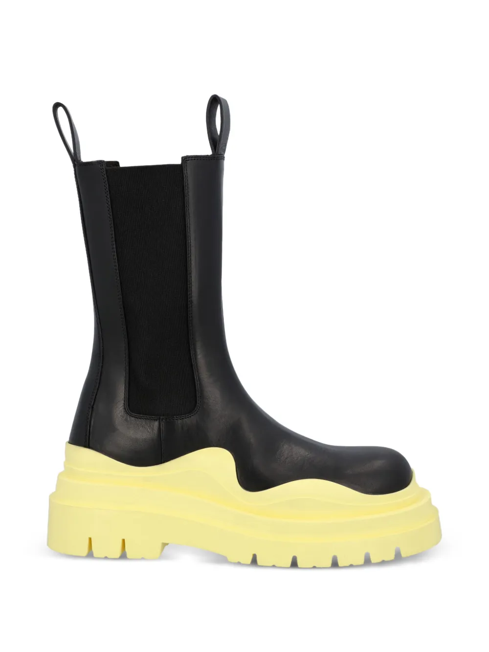 Bottega Veneta Pre-Owned Tire leather flatform chelsea boots - Schwarz