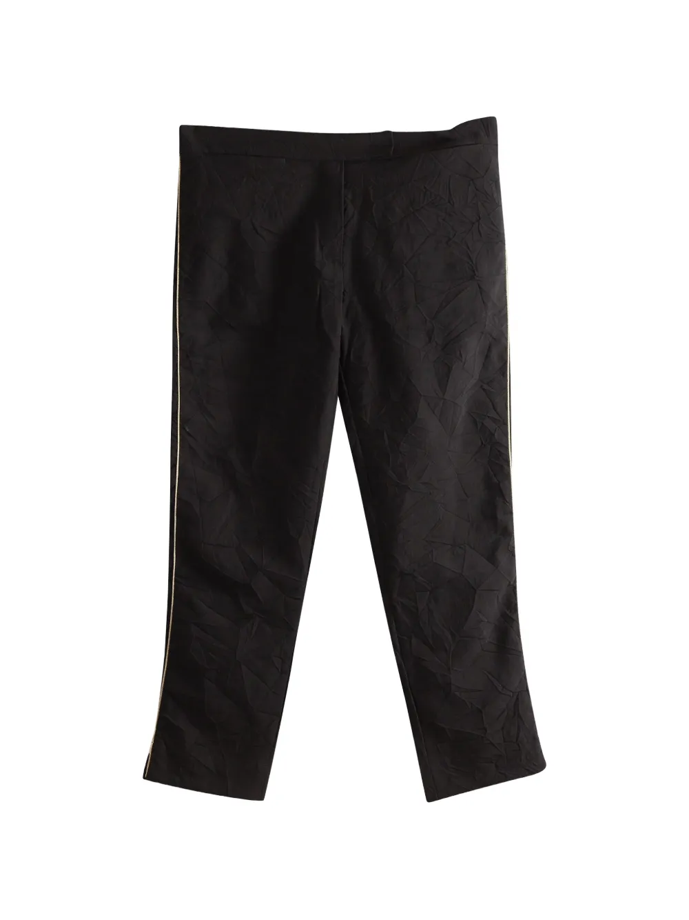 Ann Demeulemeester Vintage cropped stripe side trousers - Nero