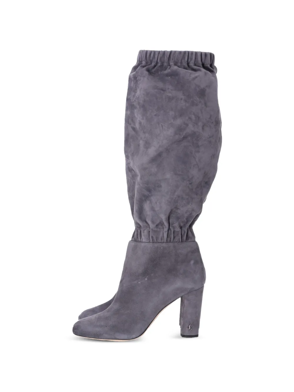Jimmy Choo Pre-Owned Maxyn almond-toe suede boots - Grigio