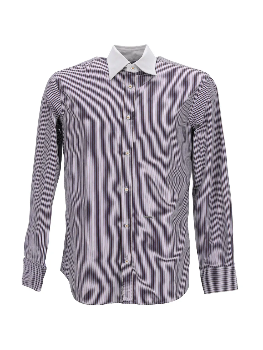 Pre-owned Dsquared2 Striped Cotton Shirt In White