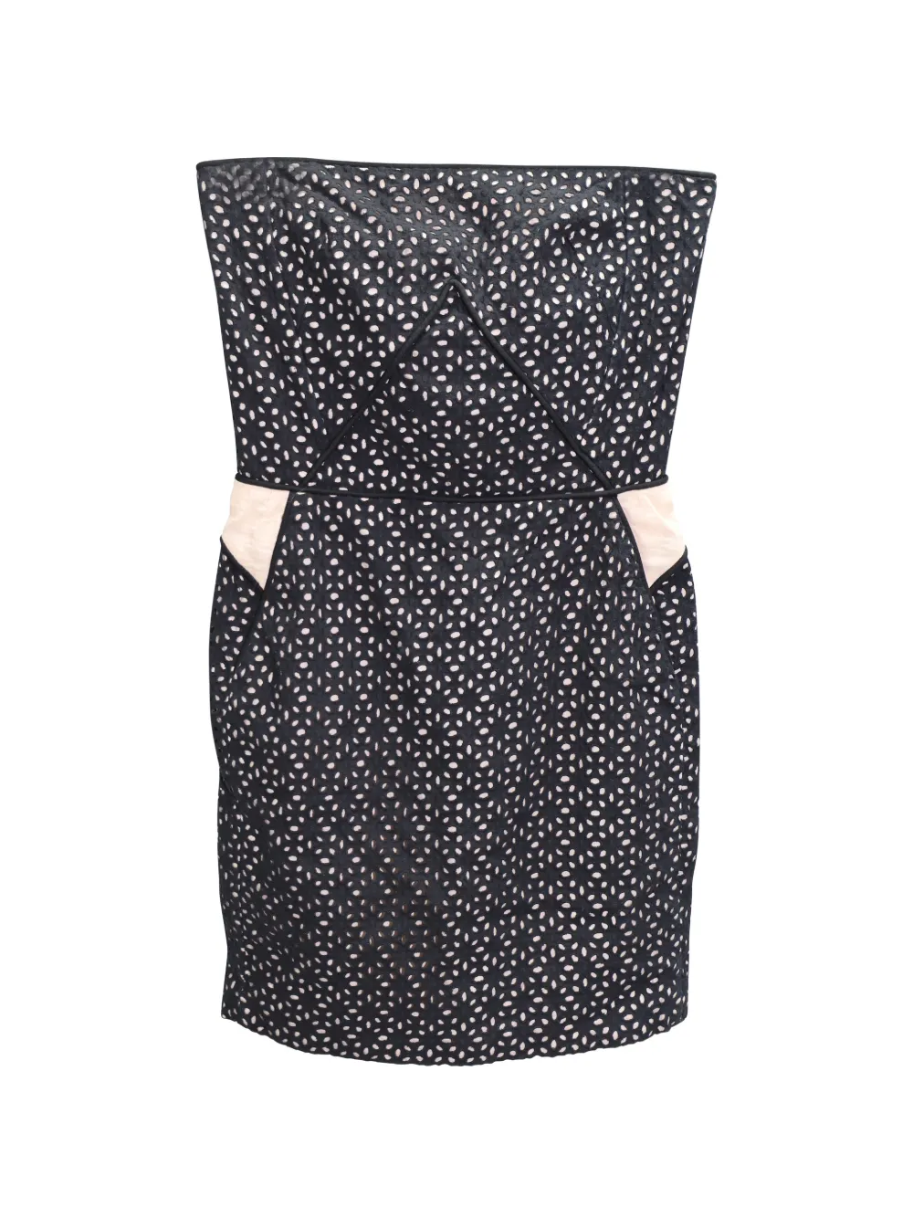 Maje eyelet tube mini dress - Nero