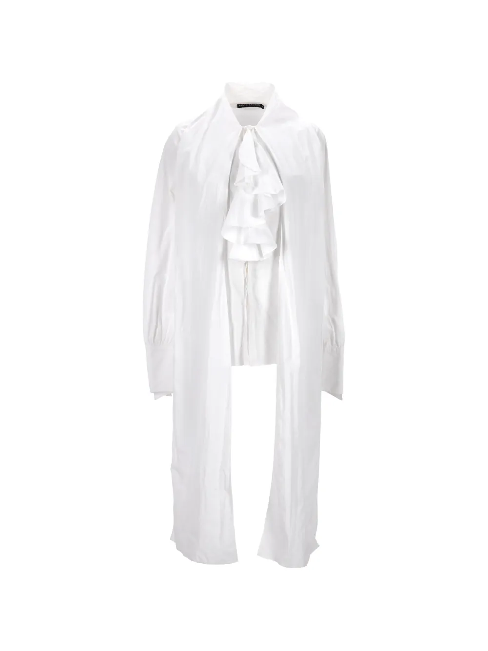 Polo Ralph Lauren Vintage ruffle-detail long-sleeve blouse - Bianco