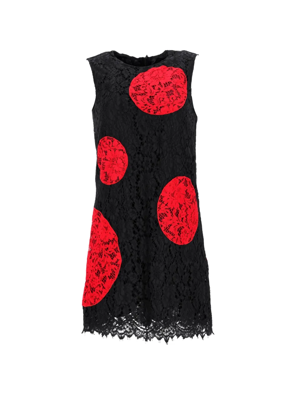 Dolce & Gabbana Pre-Owned polka-dot lace mini dress - Nero