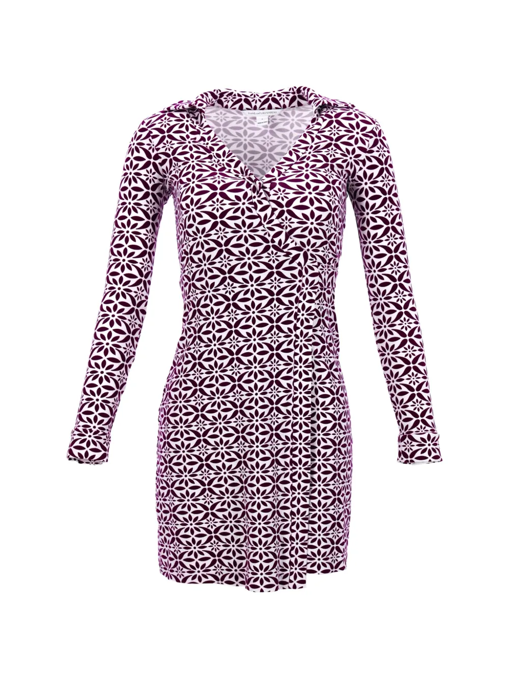 Diane Von Furstenberg Vintage printed wrap mini dress - Bianco