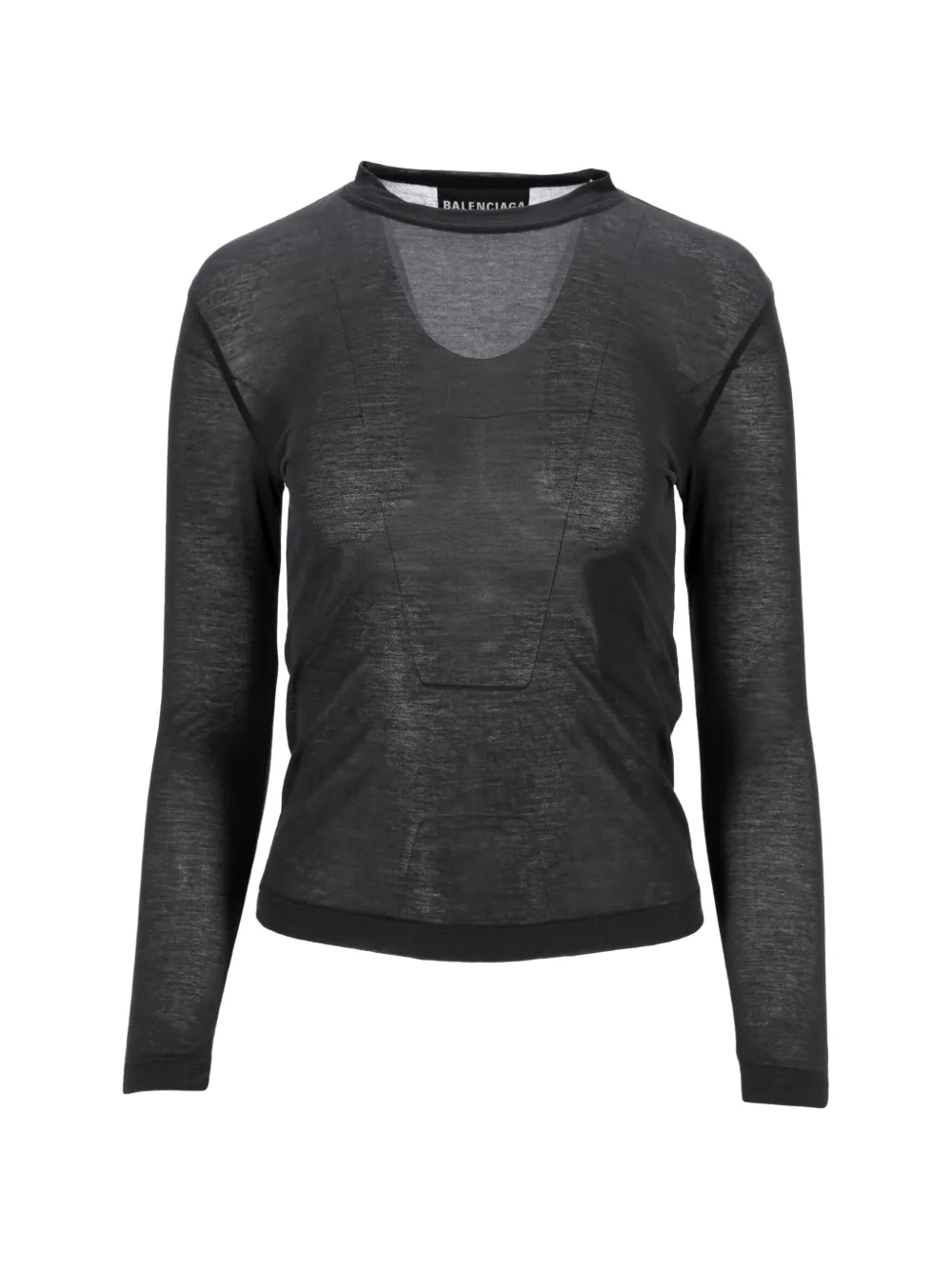 Balenciaga Pre-Owned crew-neck long-sleeve top - Grigio