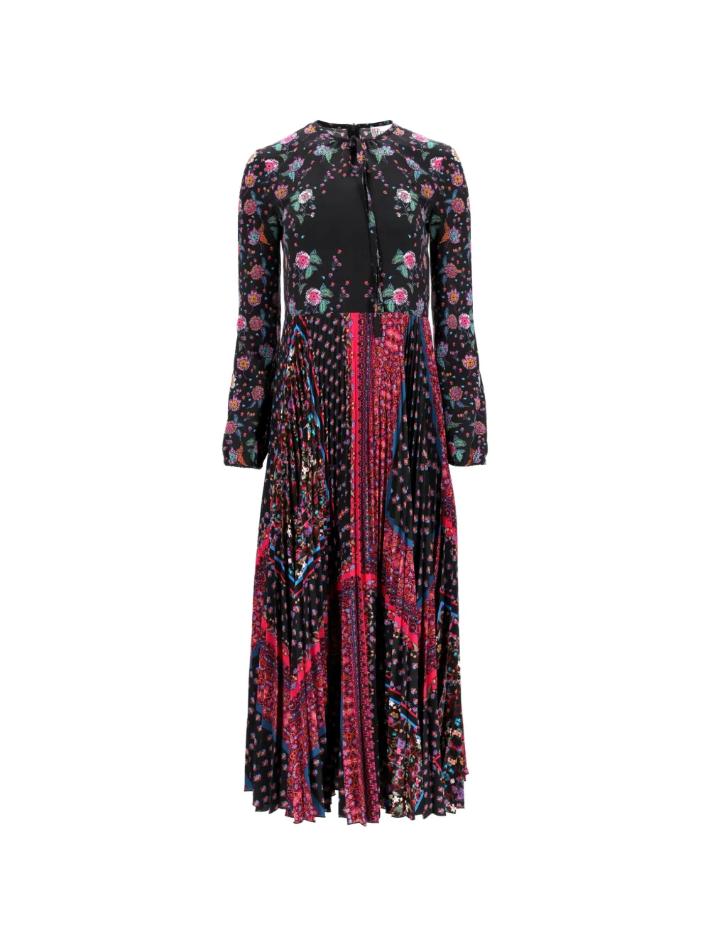 Valentino Garavani Pre-Owned floral pleated maxi dress - Black