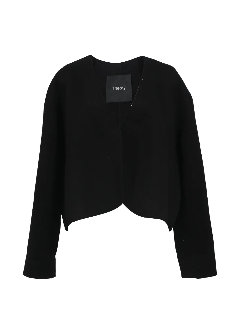 Pre-owned Theory V-neck Jacket In Black