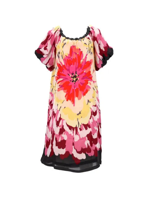 Missoni Pre-Owned Puffärmel-Midikleid mit Blumen-Print