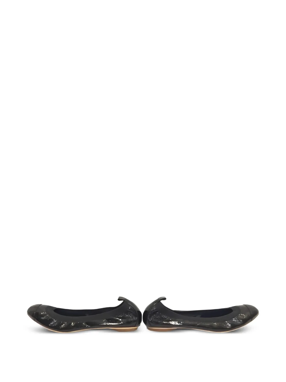 CHANEL Pre-Owned patent leather ballet flats - Schwarz