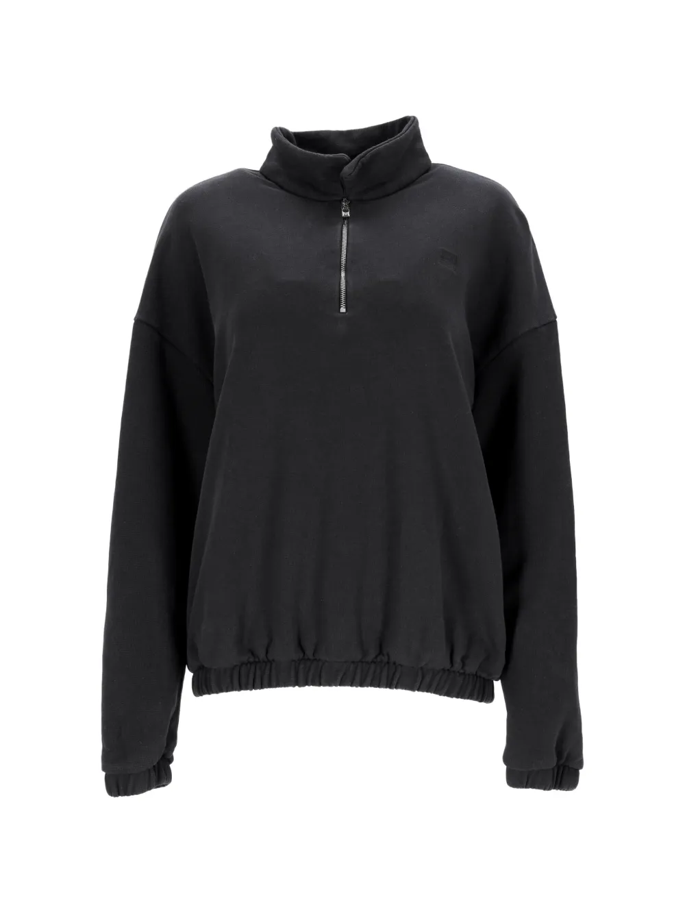 TOTEME half-zip cotton sweatshirt - Black