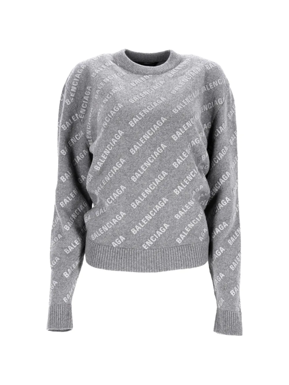 Balenciaga Pre-Owned Pullover mit durchgehendem Logo - Grau
