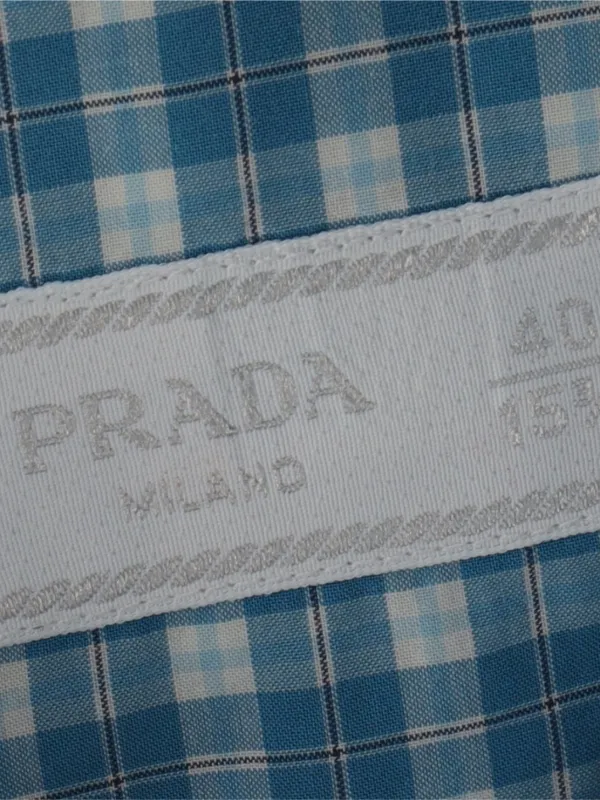 Prada Pre-Owned チェック シャツ | ブルー | FARFETCH JP