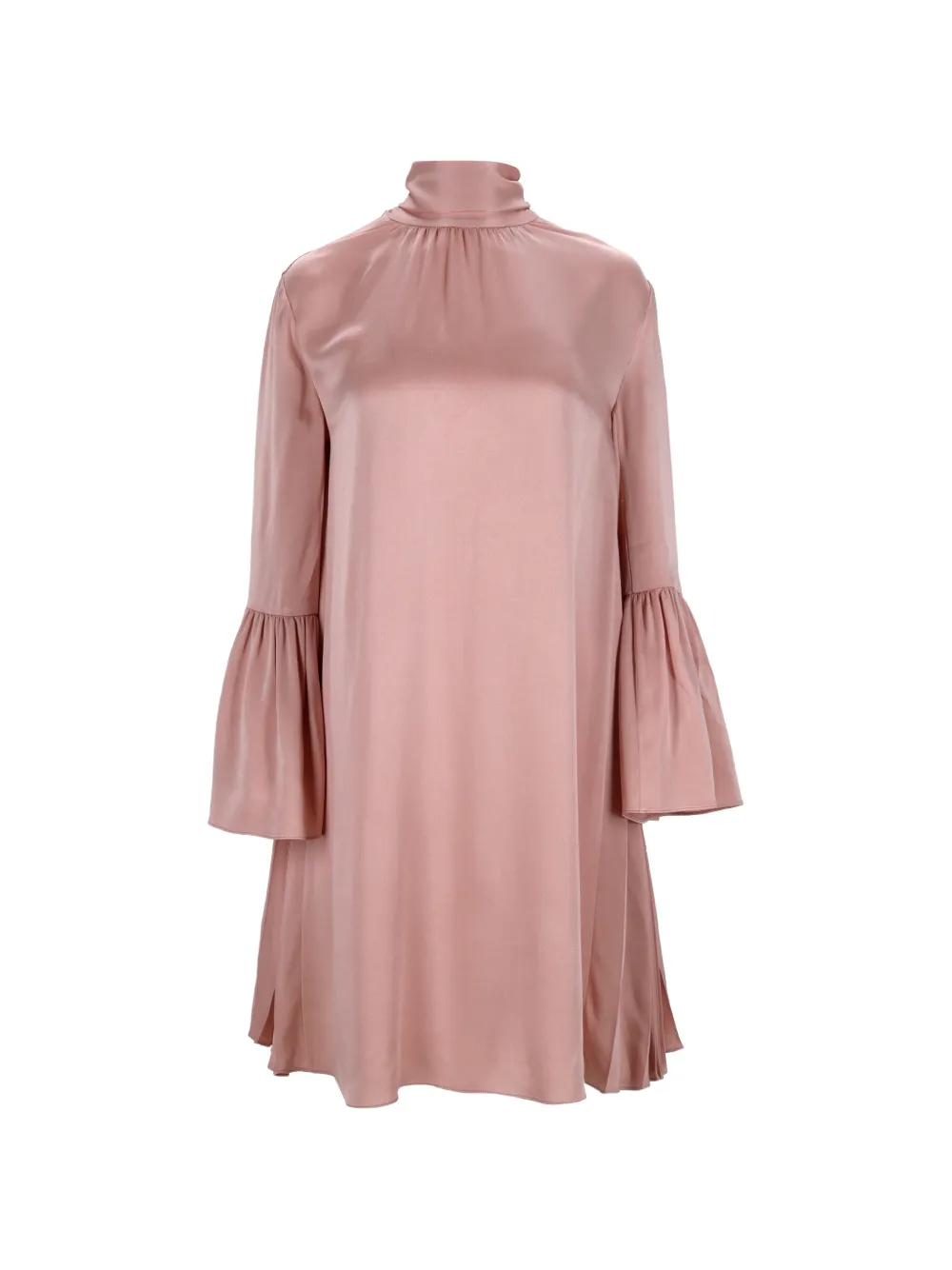 Fendi Pre-Owned ruffled sleeve turtleneck mini dress - Rosa