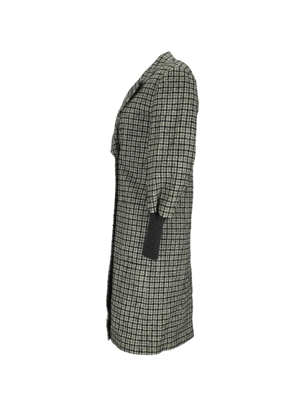Double-Breasted Check Coat