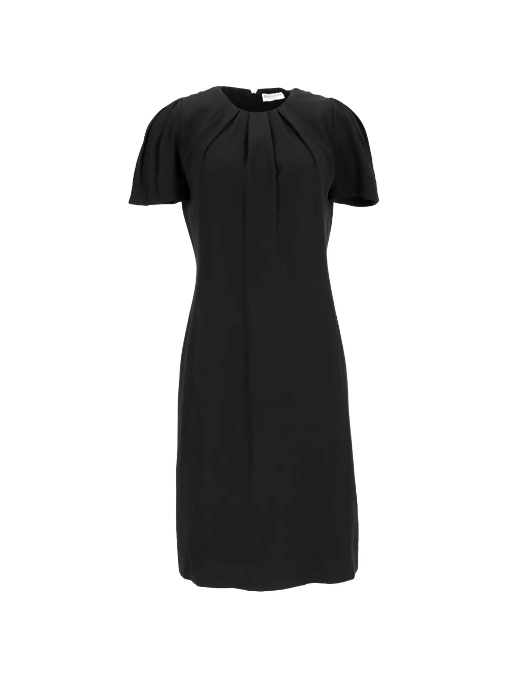 Givenchy Pre-Owned pleated short-sleeve shift mini dress - Nero