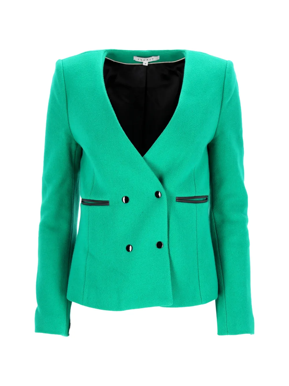SANDRO double-breasted pockets blazer - Verde