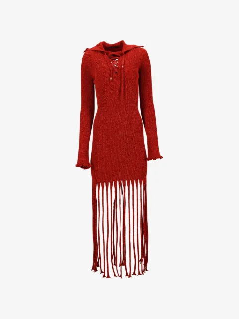 Alanui fringed-hem dress