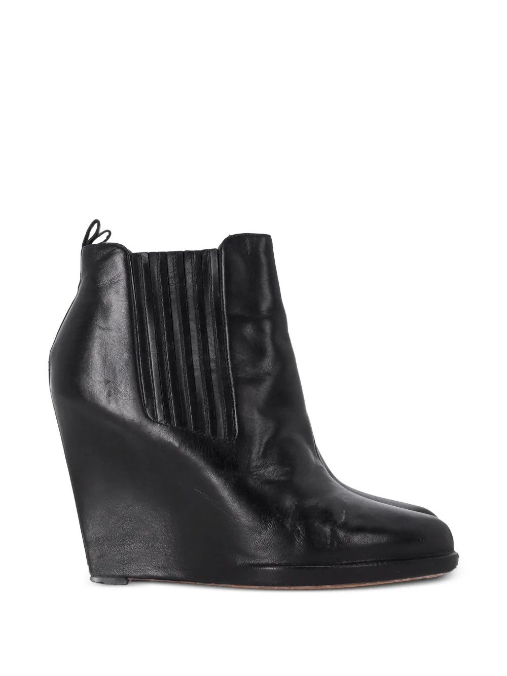 Givenchy Pre-Owned wedge-ankle leather boots - Nero
