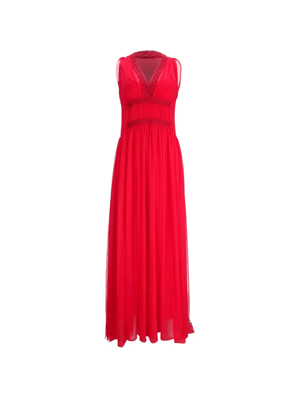 Philosophy Di Lorenzo Serafini Abito lungo con scollo a V - Rosso