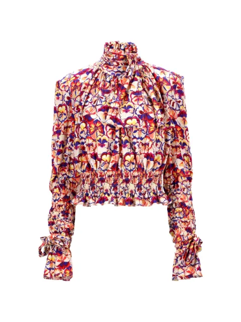 Paco Rabanne Pre-Owned blusa estampada con cuello de tortuga