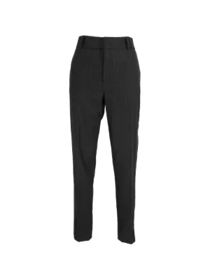 Saint Laurent Pre-Owned ベルベット ストレートパンツ | ブラック