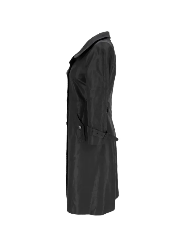 Prada Pre-Owned ダブルトレンチコート | ブラック | FARFETCH JP