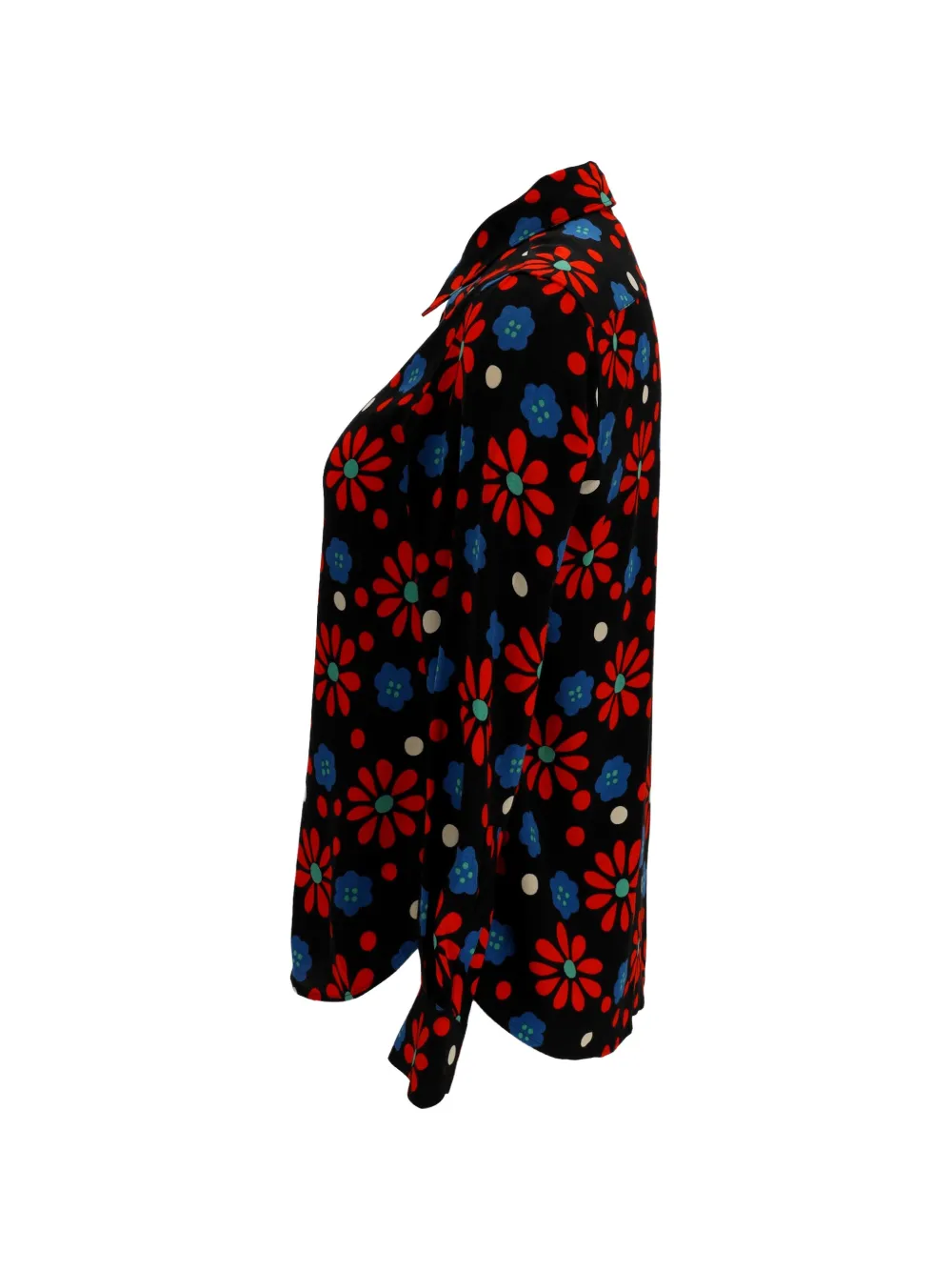 2020s Floral-Print Button-Down Shirt