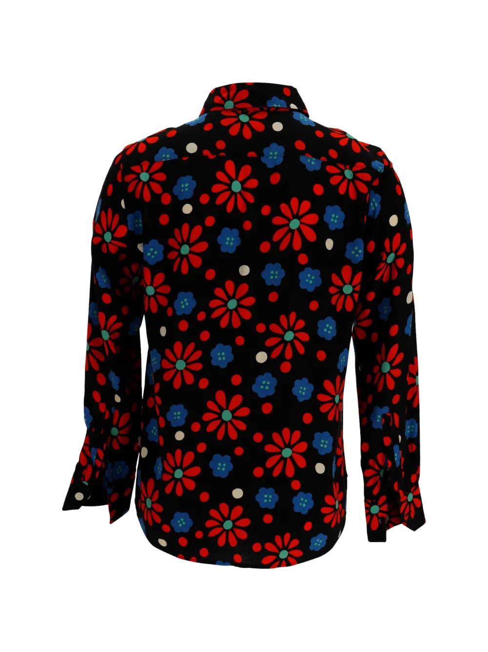 2020s Floral-Print Button-Down Shirt