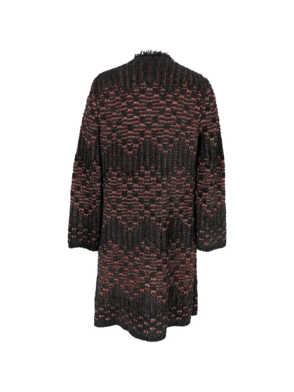 美品✨MISSONI DONNA ニット　ウールコート ベルト　総柄 Missoni Pre-Owned ニットコート | ブラック | FARFETCH JP