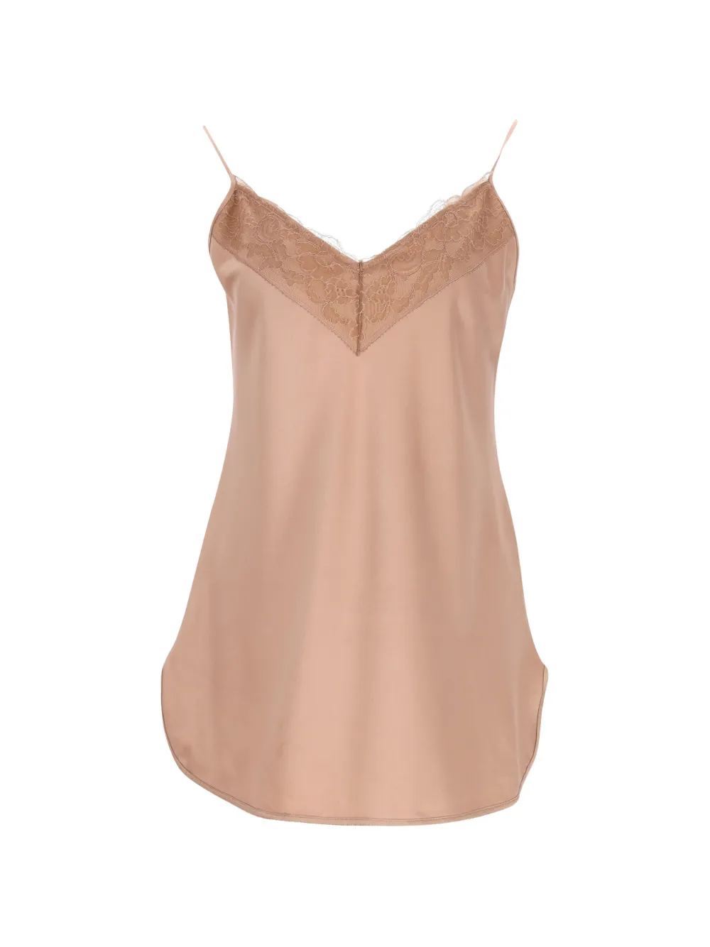 Max Mara lace-trim top - Marrone