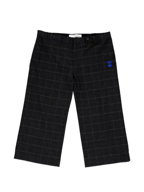 Off-White Pre-Owned checkered wide leg trousers