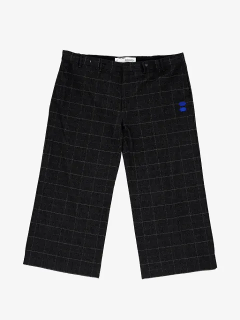 Off-White Pre-Owned checkered wide leg trousers