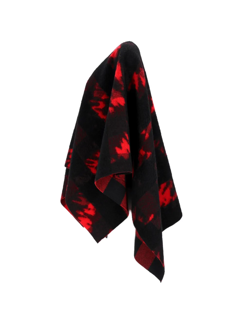 DSQUARED2 Pre-owned Reversible Wool Poncho In Black