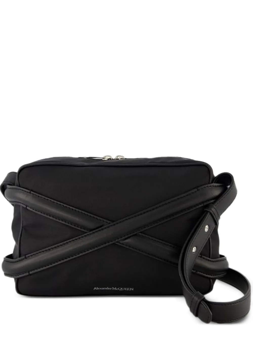 Alexander McQueen Pre-Owned Borsa messenger con logo - Nero