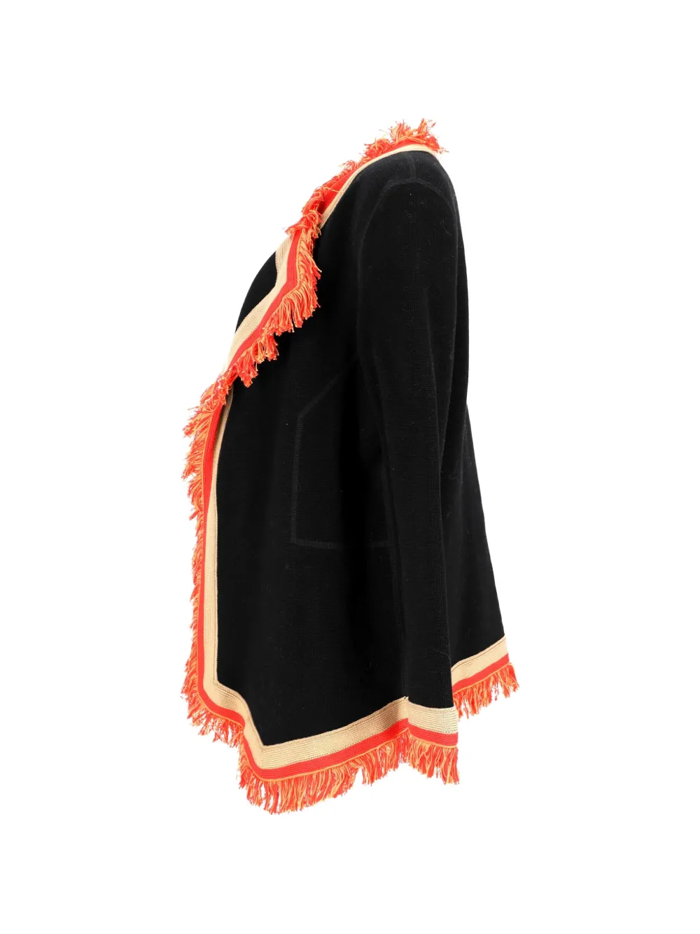 Fringe-Trimmed Cotton Blazer