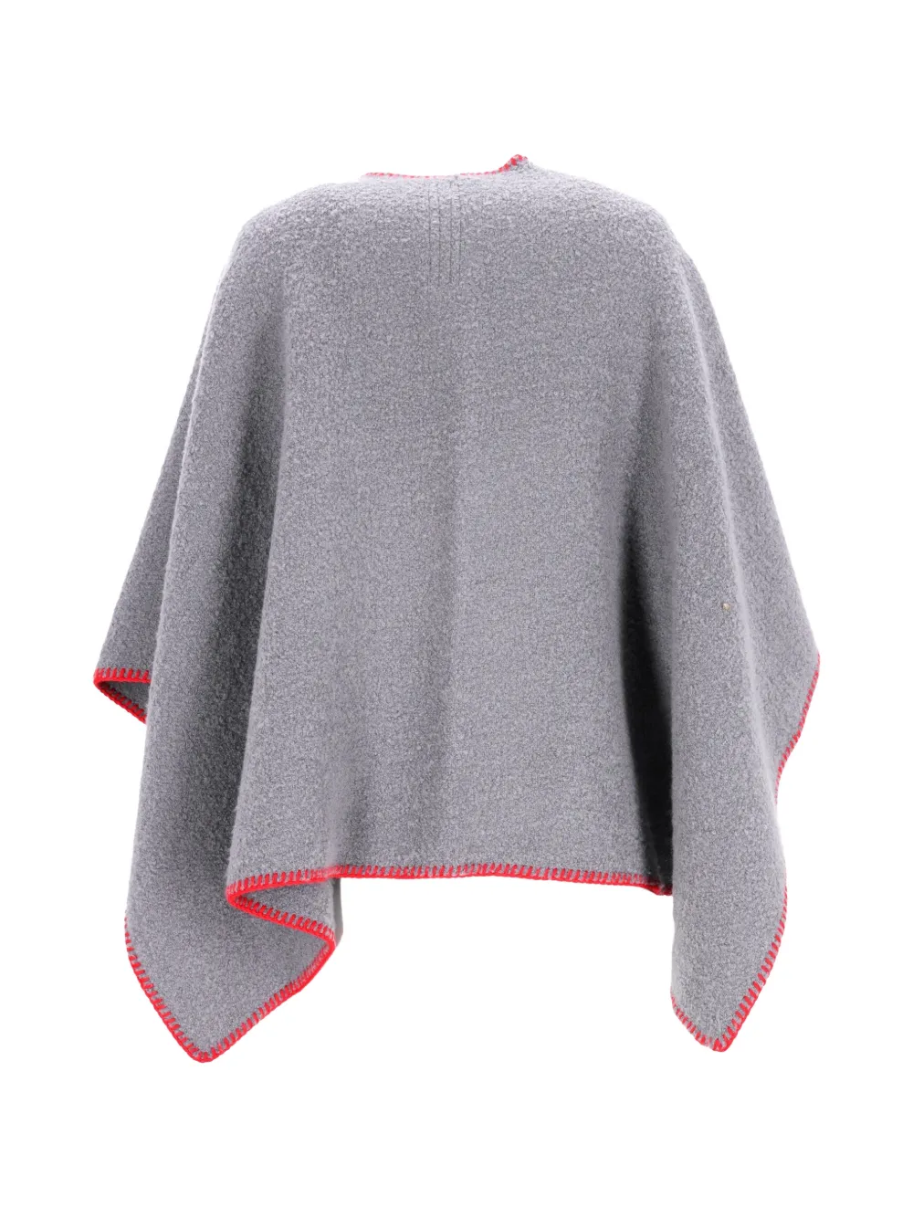 whipstitch V-neck poncho