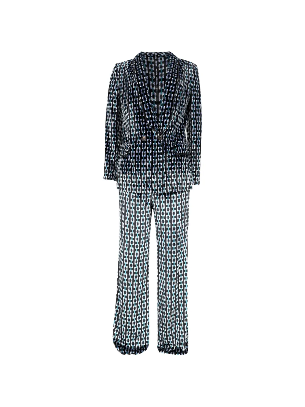 Diane Von Furstenberg Vintage Set blazer e pantaloni Chiana - Nero