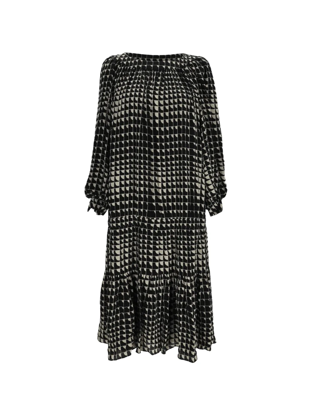 Celine Pre-Owned geometric-print dress - Black